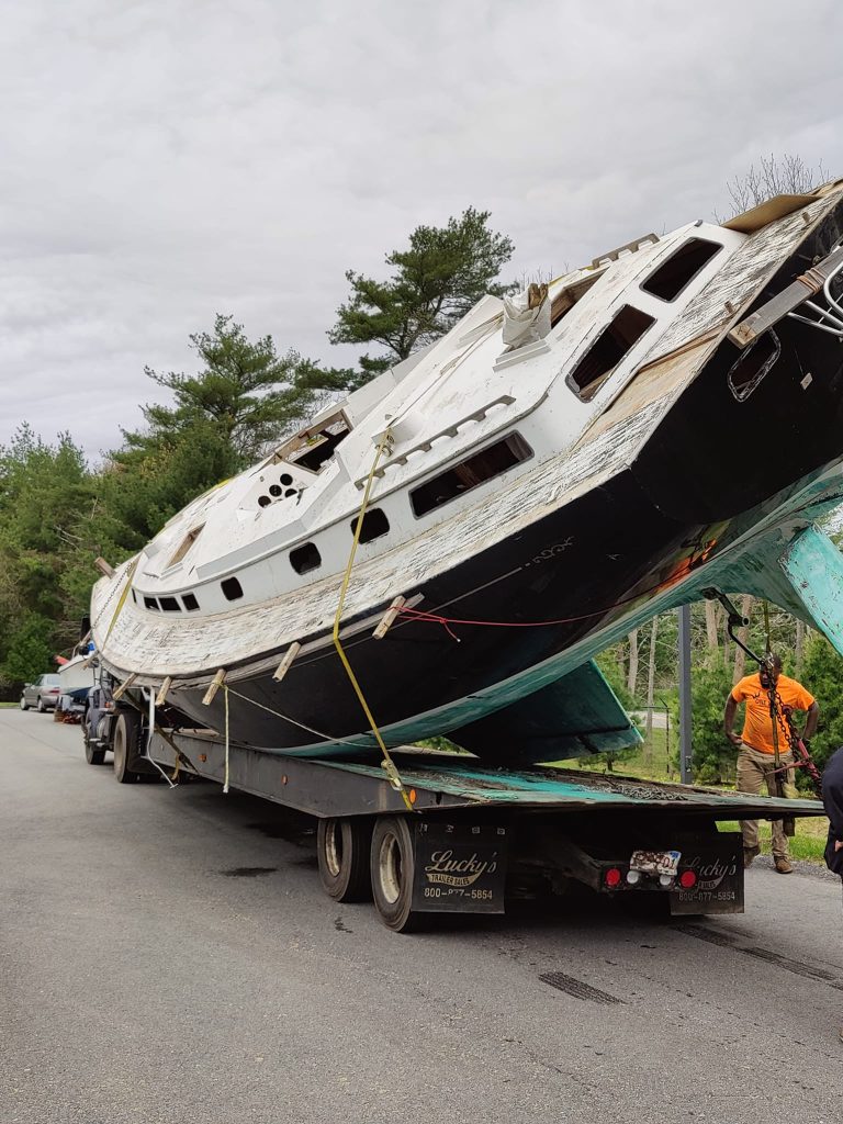 Large Sailboat Removal & Disposal in Lakeville, MA